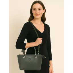 ESBEDA Women Solid Green Elegant Handbag with Detachable Strap (S) image 1