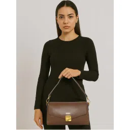 ESBEDA Women Coffee Brown Structured Crafted Sling Bag-picture-16