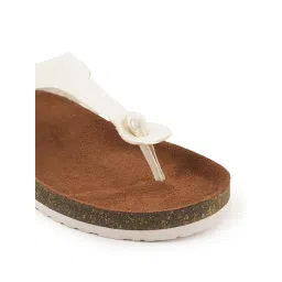 MOZAFIA White Gloss Buckle Casual Sandals image 5