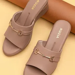 ROCIA By Regal Nude Women Classy Wedges Heels-picture-12