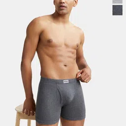Jockey Pack Of 3 Ribbed Super Combed Cotton Trunks 8008-0305-NVCMG-picture-24