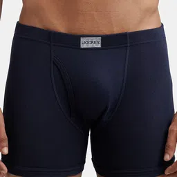 Jockey Pack Of 3 Ribbed Super Combed Cotton Trunks 8008-0305-NVCMG image 3