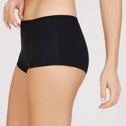 Nykd Women Black Solid Cotton Boyshort Briefs image 2