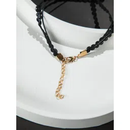Niscka Double Layered Black Thread Necklace image 5