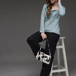 TANDUL Tie-Up Neck Top image 5