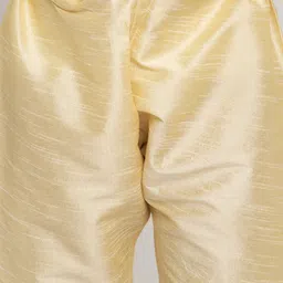KRAFT INDIA Boys Cream-Coloured Dupion Silk Kurta with Churidar image 4