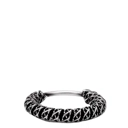 Abhooshan 92.5 Sterling Oxidized Silver Ring Nosepin image 2