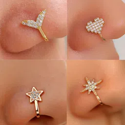 OOMPH Artificial Stones and Beads Stud Nosepin image 4