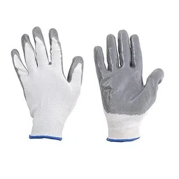 generic Nylon Industrial & Home Safety Cut Resistant Hand Gloves (White & Grey) - 20 Pairs image 4