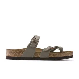 Birkenstock Unisex Silver-Toned Mayari Birko-Flor Regular Width Nubuck Sandals image 2