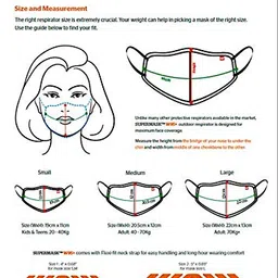 Wildcraft Supermask W95 Plus Reusable Outdoor Respirator With Neckband For Kids, Pack Of 3, Popcorn: Blu_Posdn image 2