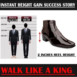 Bxxy Men Heel Height Increasing Casual Party Wear Zip boot On Cuban Sole image 4