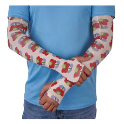 mikoniko Sun Protection Cooling Arm Sleeves with Thumb Holes -Outdoors Sports Workouts Sunscreen Arm Sleeves 1 Pairs image 1