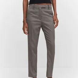 MANGO Women Houndstooth Skinny Fit Trousers-image-2