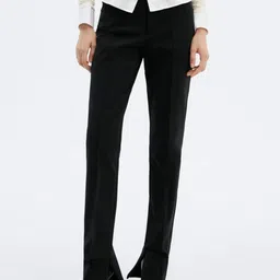 MANGO Women Zipped Hem Pleated Trousers-image-51