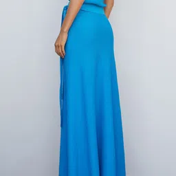 MANGO Knitted Wrap Maxi Skirt image 2