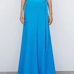 MANGO Knitted Wrap Maxi Skirt image 3