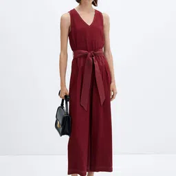 MANGO Sleeveless Belted Basic Jumpsuit image 2