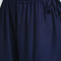 TAG 7 Women Navy Blue Flared Ethnic Palazzos image 2