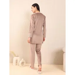 Sweet Dreams Women Kurti With Pyjama Beige image 3