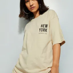 max Women Regular Fit Round-Neck T-Shirt image 1