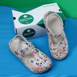 doctor extra soft Women Floral Print Slingback Clogs image 1