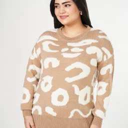 honey curvytude by pantaloons Women Regular Fit Round-Neck Pullover image 1
