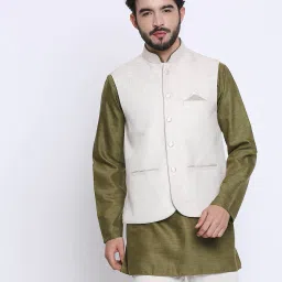 shatranj Nehru Jacket with Welt Pockets image 1