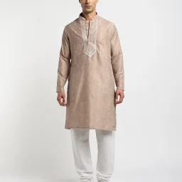 samav Self-Weaved Slim Fit Kurta image 1