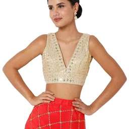 salwar studio Embellished Back Open Blouse image 1