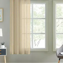 cortina eyelet curtain Single Sheer Window Curtain 59" x 45" image 1