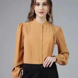 fithub Women Pleated Regular Fit Shirt image 1