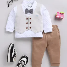 mom's love Infants Mustache Polka-Dot Print T-Shirt & Joggers Set image 1