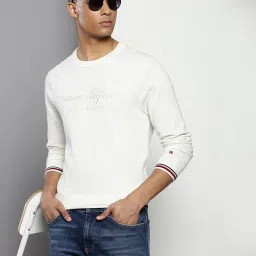 tommy hilfiger Men Brand Embroidered Regular Fit Crew-Neck Sweatshirt image 1