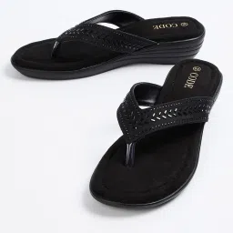 code by lifestyle Women Embellished T-Strap Sandals image 1