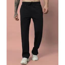 wearduds Men Straight Track Pants with Elasticated Drawstring Waist image 1