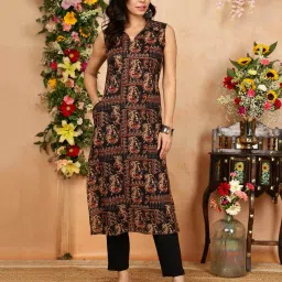 gulmohar jaipur Women Printed A-Line Kurta image 1