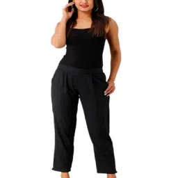 ib styles Women Relaxed Fit Flat-Front Pants image 1