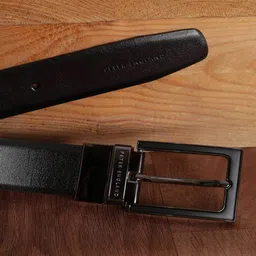 peter england Men Reversible Belt with Tang-Buckle Closure image 1