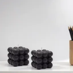 atorakushon Pack of 2 Pieces Bubble Design Scented Soy Wax Handmade Candles image 1