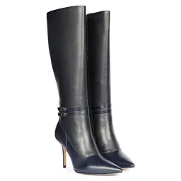 saint g Leather Knee-Length Boots with Wrap Strap image 1
