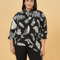 honey curvytude by pantaloons Women Spread Collar Shirt with Full Sleeves  image 1