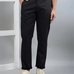 crimsoune club Men Checked Slim Fit Flat-Front Chinos image 1