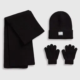 mothercare Boys Ribbed Hat with Scarf & Gloves image 1