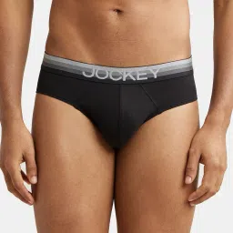 jockey US07 Super Combed Cotton Elastane Stretch Solid Brief with Ultrasoft Waistband image 1