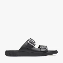 clarks Dual-Strap Leather Sandals with Buckle Fastening image 1