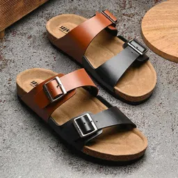 spykar Men Double-Strap Sandals with Buckle Fastening image 1