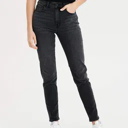 american eagle Women Mid-Rise Straight Fit Jeans image 1