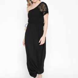 mabish by sonal jain One Shoulder Jumpsuit with Placement Embroidery image 1