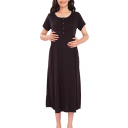 mamma's maternity Solid A-line Dress image 1